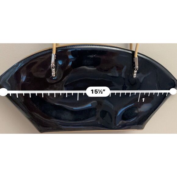 Bejio "Over the Moon" black patent crescent shoulder bag - Picture 7 of 10